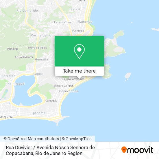 Rua Duvivier / Avenida Nossa Senhora de Copacabana map
