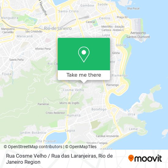 Mapa Rua Cosme Velho / Rua das Laranjeiras