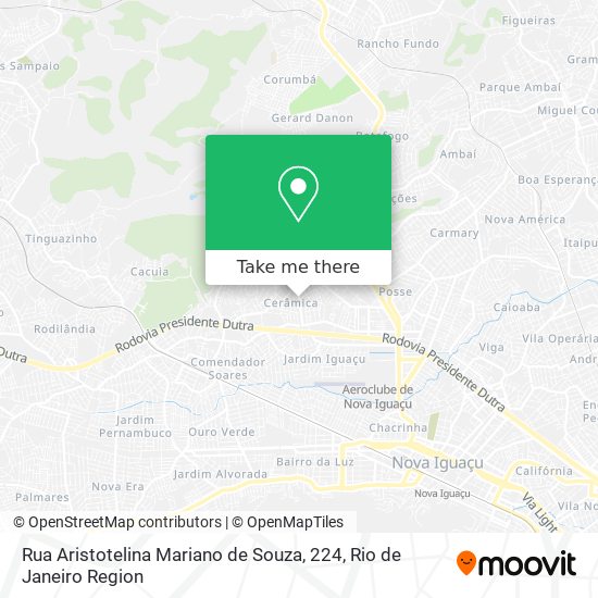 Rua Aristotelina Mariano de Souza, 224 map