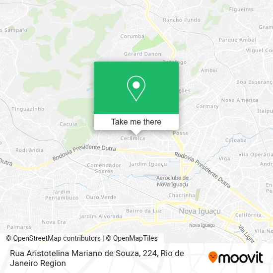 Rua Aristotelina Mariano de Souza, 224 map