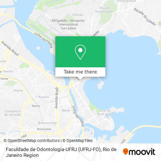 Mapa Faculdade de Odontologia-UFRJ (UFRJ-FO)