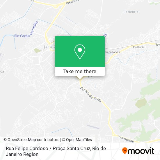 Mapa Rua Felipe Cardoso / Praça Santa Cruz