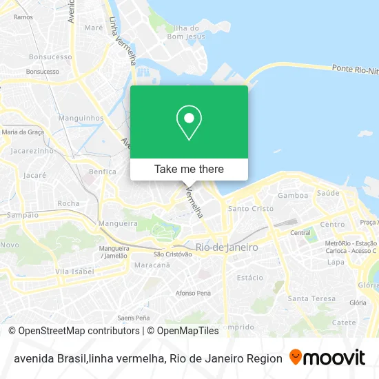 avenida Brasil,linha vermelha map