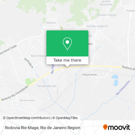 Mapa Rodovia Rio-Mage