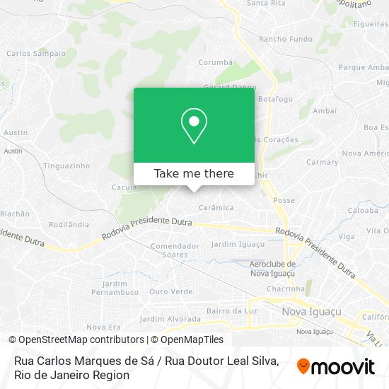 Mapa Rua Carlos Marques de Sá / Rua Doutor Leal Silva
