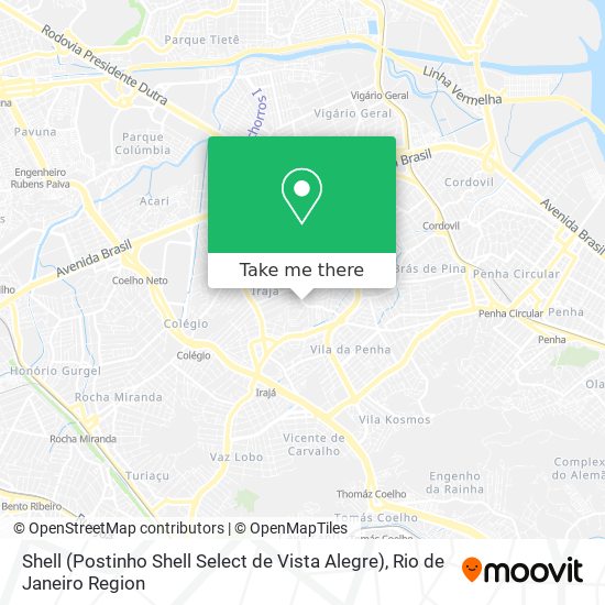 Mapa Shell (Postinho Shell Select de Vista Alegre)