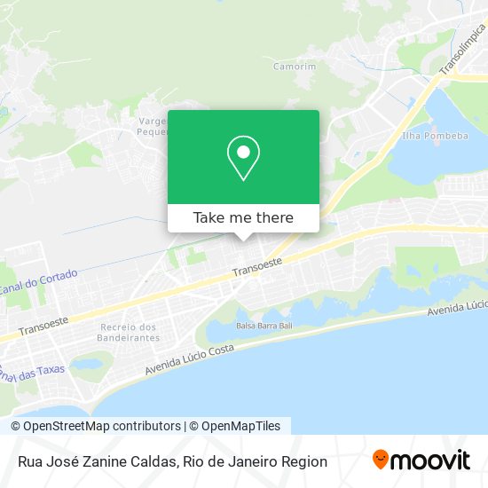 Mapa Rua José Zanine Caldas