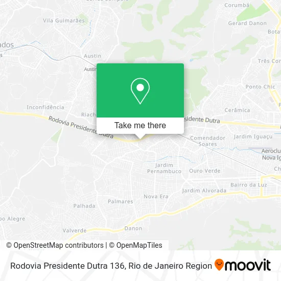 Rodovia Presidente Dutra 136 map