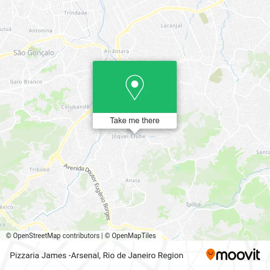 Pizzaria James -Arsenal map