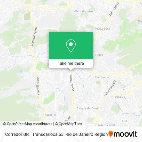 Corredor BRT Transcarioca 53 map