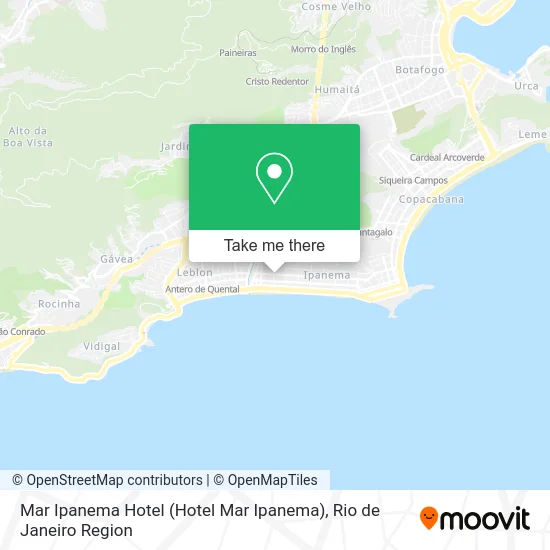 Mar Ipanema Hotel map