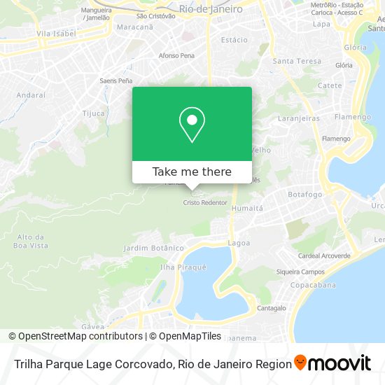 Trilha Parque Lage Corcovado map