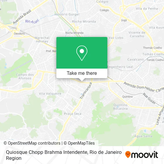 Quiosque Chopp Brahma Intendente map