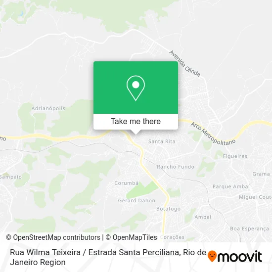 Rua Wilma Teixeira / Estrada Santa Perciliana map