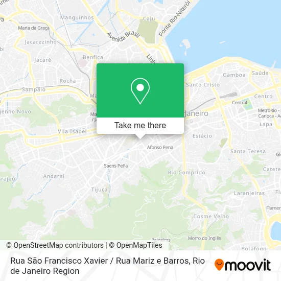 Rua São Francisco Xavier / Rua Mariz e Barros map