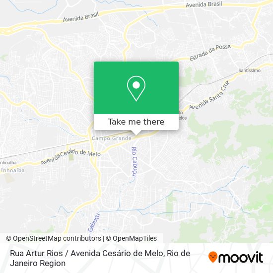 Mapa Rua Artur Rios / Avenida Cesário de Melo