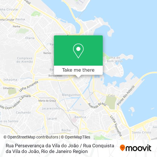 Mapa Rua Perseverança da Vila do João / Rua Conquista da Vila do João