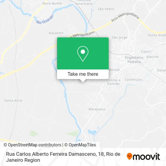 Rua Carlos Alberto Ferreira Damasceno, 18 map