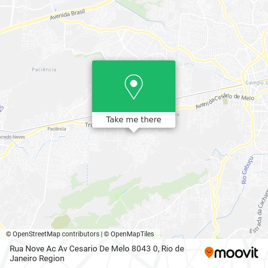 Rua Nove Ac Av Cesario De Melo 8043 0 map