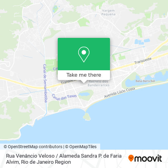 Mapa Rua Venâncio Veloso / Alameda Sandra P. de Faria Alvim