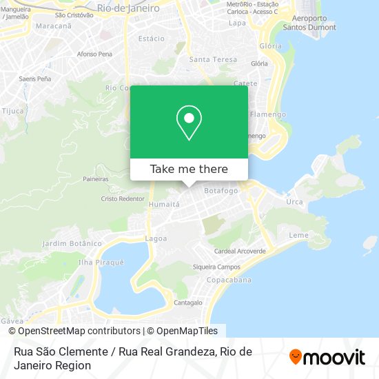 Mapa Rua São Clemente / Rua Real Grandeza