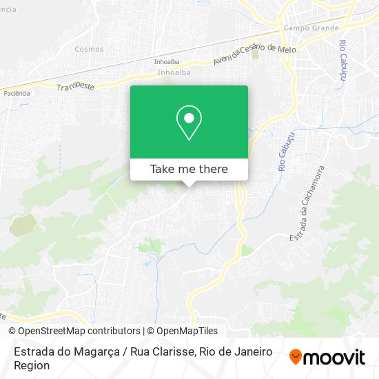 Mapa Estrada do Magarça / Rua Clarisse