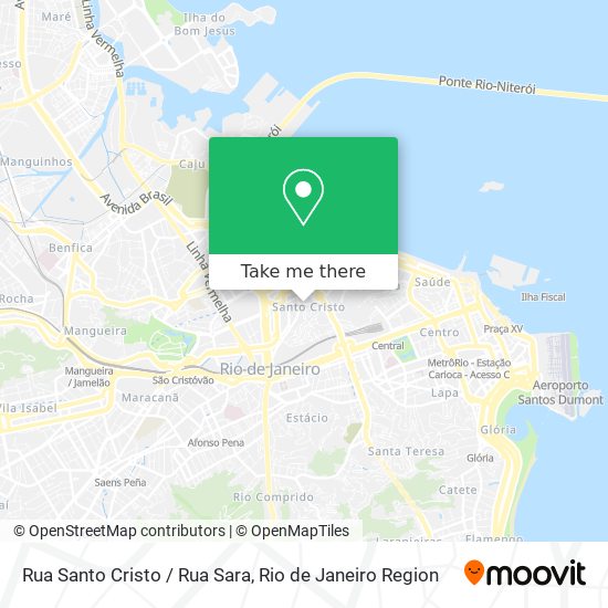 Mapa Rua Santo Cristo / Rua Sara