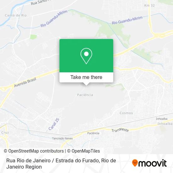 Rua Rio de Janeiro / Estrada do Furado map