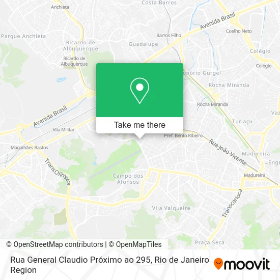 Rua General Claudio Próximo ao 295 map