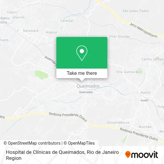 Hospital de Clínicas de Queimados map