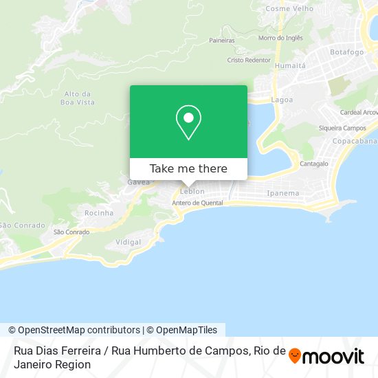 Mapa Rua Dias Ferreira / Rua Humberto de Campos
