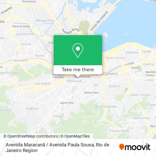 Mapa Avenida Maracanã / Avenida Paula Sousa