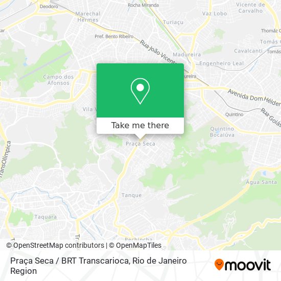Praça Seca / BRT Transcarioca map