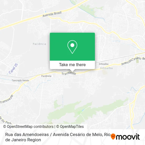 Rua das Amendoeiras / Avenida Cesário de Melo map
