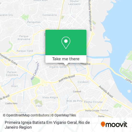 Primeira Igreja Batista Em Vigario Geral map