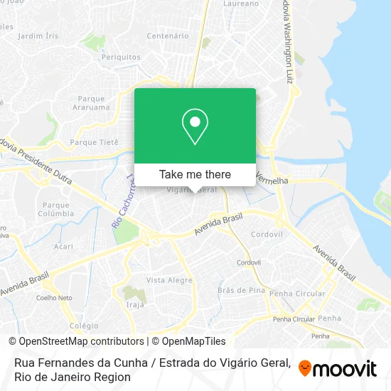 Rua Fernandes da Cunha / Estrada do Vigário Geral map