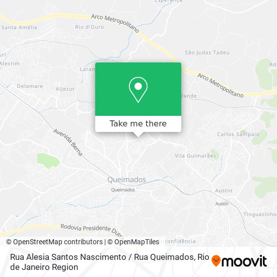 Mapa Rua Alesia Santos Nascimento / Rua Queimados