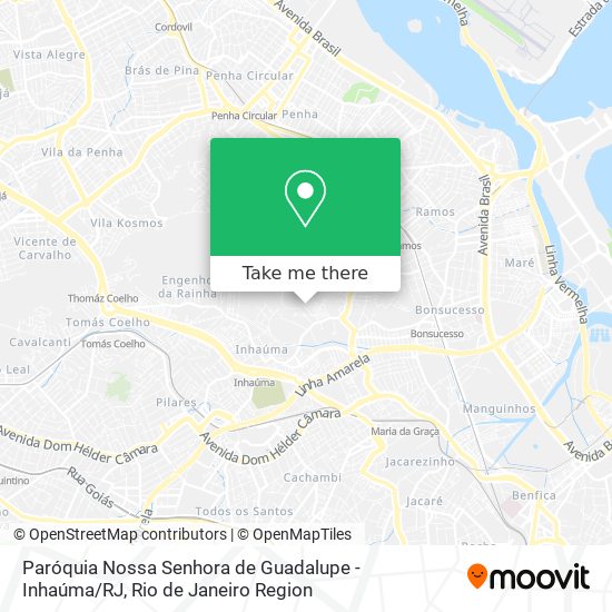 Mapa Paróquia Nossa Senhora de Guadalupe - Inhaúma / RJ