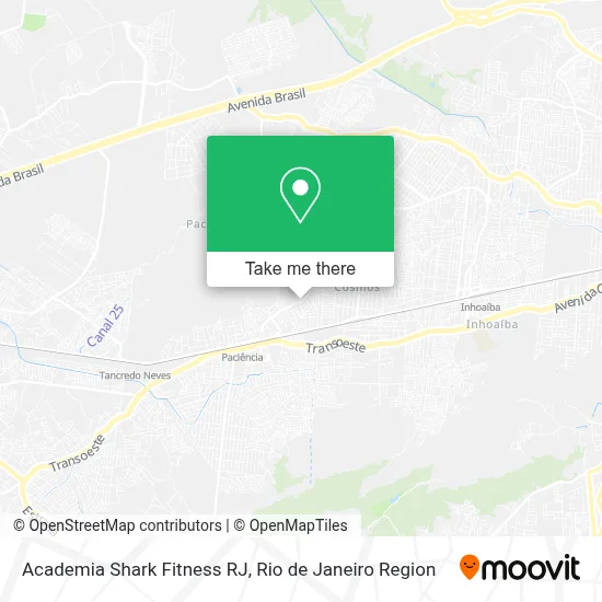 Academia Shark Fitness RJ map