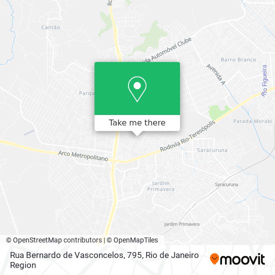 Mapa Rua Bernardo de Vasconcelos, 795