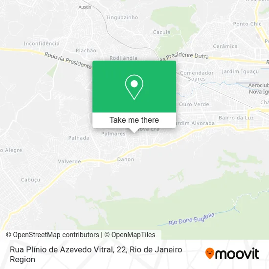 Rua Plínio de Azevedo Vitral, 22 map