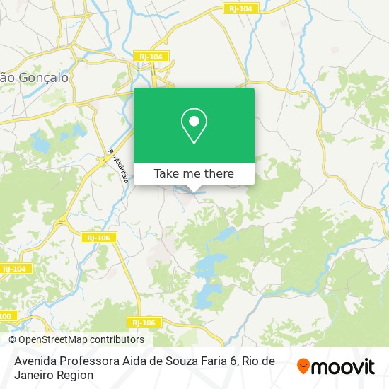 Mapa Avenida Professora Aida de Souza Faria 6