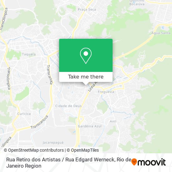 Rua Retiro dos Artistas / Rua Edgard Werneck map