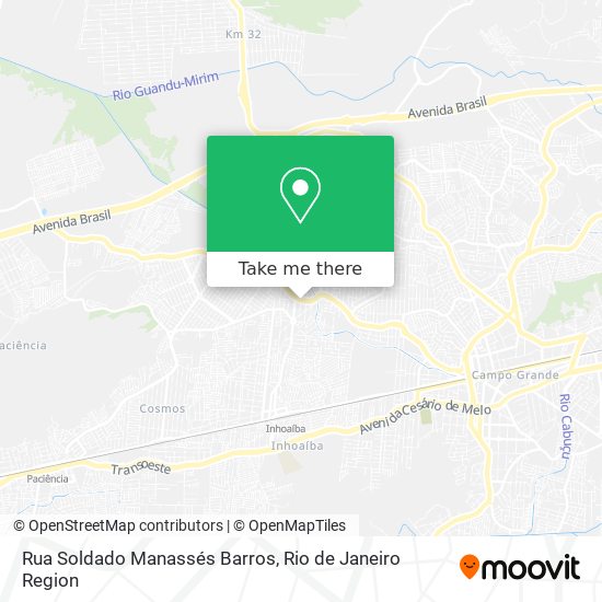 Mapa Rua Soldado Manassés Barros