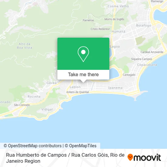 Rua Humberto de Campos / Rua Carlos Góis map