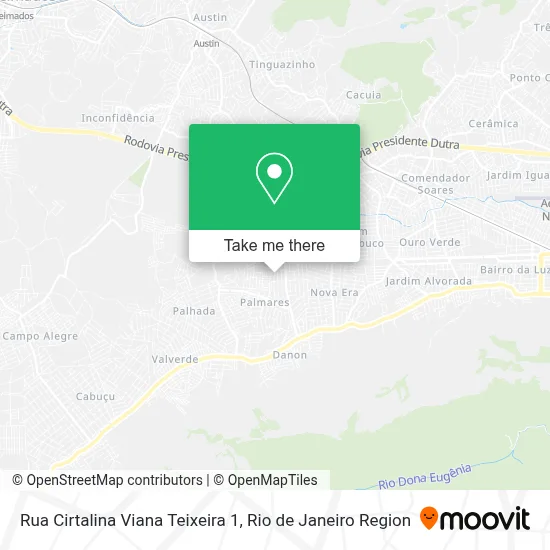 Rua Cirtalina Viana Teixeira 1 map