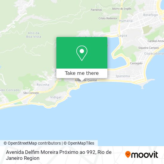 Mapa Avenida Delfim Moreira Próximo ao 992