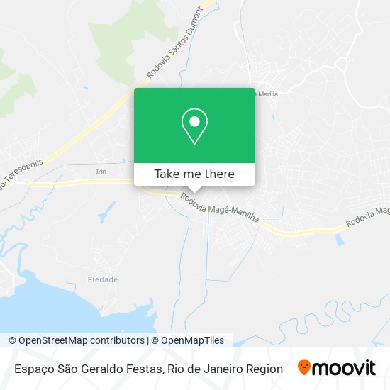 Espaço São Geraldo Festas map