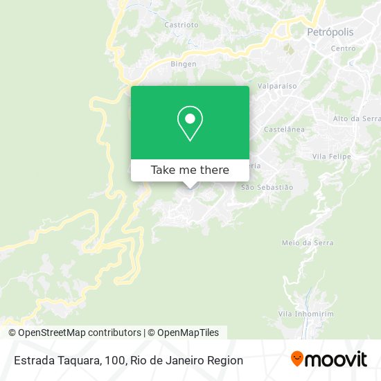 Estrada Taquara, 100 map