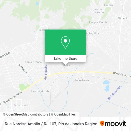 Rua Narcisa Amália / RJ-107 map